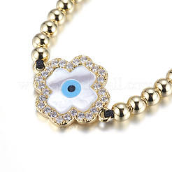 Регулируемые латунные плетеные браслеты из бисера BJEW-F282-27G-RS