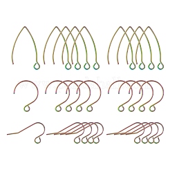 60 шт. 3 стиля ионного покрытия (IP) 304 нержавеющая сталь крючки для сережек&nbsp;STAS-LS0001-57MC