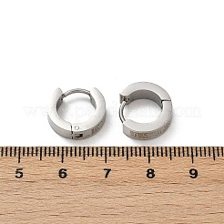 Серьги-кольца из нержавеющей стали 304 с полировкой EJEW-M106-01A-P