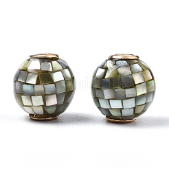 Натуральные белые бусины из ракушек SSHEL-N034-131