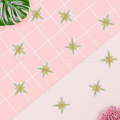 100 шт. самоклеящиеся нашивки на тканевой основе с компьютерной вышивкой в виде звезд&nbsp;PATC-CY0001-37B