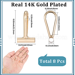 8 шт. брошь-трансформер из сплава с крючками для подвески&nbsp;FIND-SC0019-06B-G