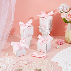 Boîtes carrées en papier pour ranger les bonbons de mariage&nbsp;AJEW-WH0609-744B