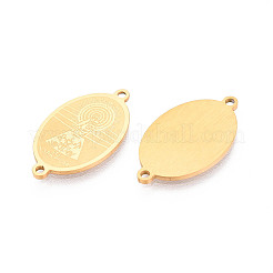 Religion 201 Edelstahl oval mit Virgin Verbinder Verbindungsanhängern&nbsp;STAS-T073-53A-G