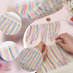 Кружевная лента с бахромой из полиэстера&nbsp;OCOR-WH0078-269C