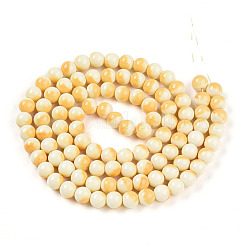 Chapelet de perles en verre baking paint&nbsp;DGLA-N012-8mm-03