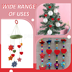 Herz handgemachte Wollfilz Ornament Accessoires&nbsp;AJEW-WH0348-575E