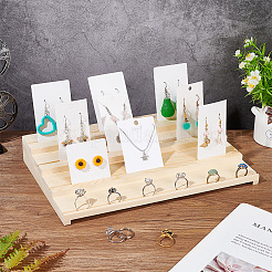 Présentoirs à bijoux en bois à 4 niveau&nbsp;ODIS-WH0001-45