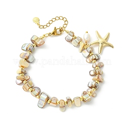 Natürliche kultivierte Süßwasserperlen Perlen Armbänder&nbsp;BJEW-JB13751