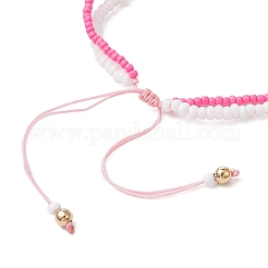 Bracelets de perles tressées en perles de verre de Pâques&nbsp;BJEW-MZ00150-03