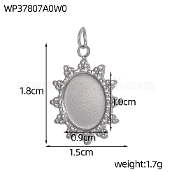 Оправы для подвесок из нержавеющей стали 304 в виде кабошонов&nbsp;STAS-OY010-29P