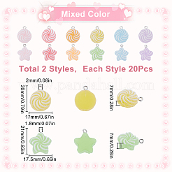 40шт 2 стиля непрозрачные подвески из смолы&nbsp;RESI-SC0003-32