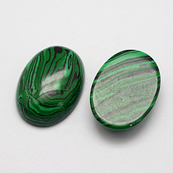 Synthetic Malachite Cabochons, Oval, 25x18x7mm