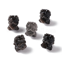Natürliche silberne Obsidianperlen, Löwe, 18x14x15 mm, Bohrung: 1.5 mm