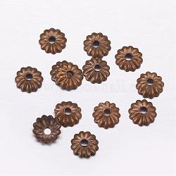 Iron Bead Caps, Nickel Free, Antique Bronze, 5x1.5mm, Hole: 1mm