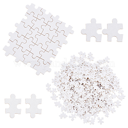 Wood Blank Jigsaw Toy, for Crafts, Arts, Card Making, White, 25~30x20~28x2mm, 500pcs/set