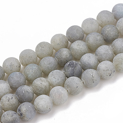 Chapelets de perles en labradorite naturelle , mat, ronde, 10mm, Trou: 1.2mm, Environ 37~40 pcs/chapelet, 14.9~15.1 pouce (38~38.5 cm)