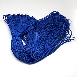 Corde in poliestere e spandex, 16-ply, blu medio, 2mm, circa 109.36 iarde (100 m)/fascio