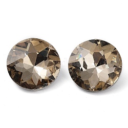 Cabujones de cristal de rhinestone, puntiagudo espalda y dorso plateado, facetados, diamante, diamante negro, 18x7.5~8mm
