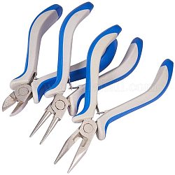 PandaHall 3 Pieces Jewelry Plier Tool - Side Cutting Plier, Round Nose Plier and Wire Cutters