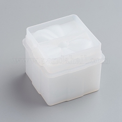 Moules en silicone pour boîte-cadeau, moules de résine, pour la résine UV, fabrication de bijoux en résine époxy, carrée, blanc, 65mm