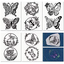 PVA Water-soluble Embroidery Aid Drawing Sketch, Rectangle, Butterfly, 297x210mmm, 5pcs/set