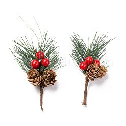 Plastica artificiale inverno natale simulazione pino decori, per ornamenti di ghirlande natalizie ghirlande natalizie, verde, 140mm