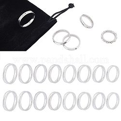 UNICRAFTALE 24pcs Blank Core Ring Size 6-13 Stainless Steel 2mm Narrow Grooved Ring with Velvet Pouches Round Empty Ring for Inlay Ring Jewelry Wedding Band Making