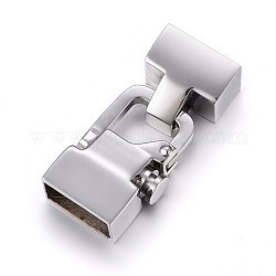 304 Stainless Steel Clasps, Stainless Steel Color, 33x15x8mm, Hole: 6x12mm