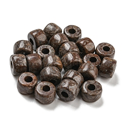 Naturschneeflocke Obsidian Perlen, Kolumne, Kaffee, 8~8.5x5.5~6 mm, Bohrung: 3~3.3 mm