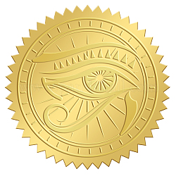 Adesivi autoadesivi in lamina d'oro in rilievo, adesivo decorazione medaglia, eye pattern, 5x5cm