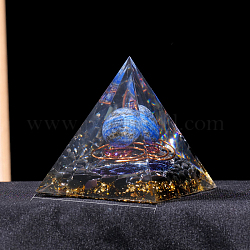 Harz-Orgonit-Pyramiden-Display-Dekorationen, mit natürlichen Lapislazuli, für den Homeoffice-Schreibtisch, 60 mm