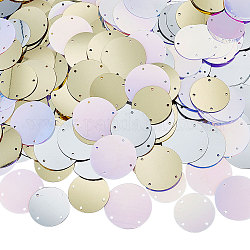 OLYCRAFT 120g 6 Styles Loose Sequins 25mm 29mm Large Sequins with Hole PVC Laser Round Paillettes Colorful Sequins Craft Paillettes Loose Sequins for Jewelry Making DIY Sewing Crafts
