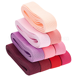 Benecreat 25 м 10 цвета цветная плоская эластичная резинка, швейные принадлежности для одежды, разноцветные, 25 мм, 2.5м / цвет