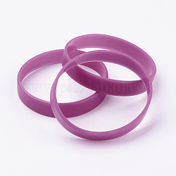 Braccialetti di braccialetti in silicone, bracciali cordone, rosa antico, 7-1/8 pollice (18 cm), 12x2mm