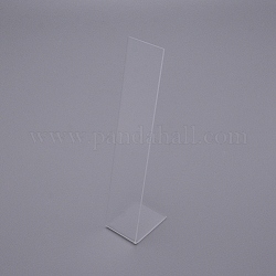 Soporte de exhibición de horquilla de acrílico, Rectángulo, Claro, 2x1-5/8x8 pulgada (5.1x4x20.4 cm)