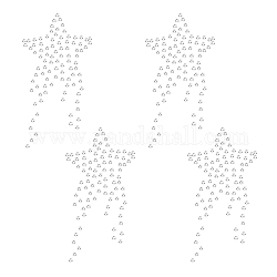 Fingerinspire Glitter Hotfix Strass (Schmelzkleber auf der Rückseite), Kostüm-Zubehör, Stern, Kristall, 62x35x1 mm