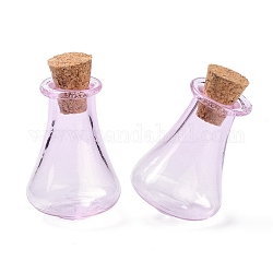 Стеклянные пробковые бутылки, стеклянные пустые бутылки желаний, флаконы своими руками для украшения дома, слива, 17x27 мм