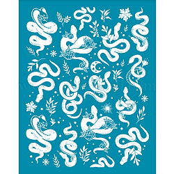 OLYCRAFT 4x5 Inch Clay Stencils Snake Pattern Silk Screen for Polymer Clay Moon Silk Screen Stencils Stars Mesh Transfer Stencils Floral Mesh Stencil for Polymer Clay Jewelry Making