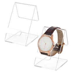 Ph pandahall 2 pièces présentoirs de montre en acrylique, support de montre clair organisateur bijoux support de montre support d'affichage de montre unique vitrine pour bracelet montre affichage décor à la maison utilisation au détail, 2x1.8x2.5