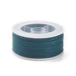 Cordes en nylon rondes, cordes de milan / cordes torsadées, vert de mer clair, 1.5mm, environ 25.15 yards (23 m)/rouleau