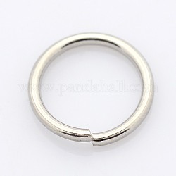 304 Edelstahl offenen Ringe springen, Edelstahl Farbe, 5x0.6 mm, 22 Gauge, Innendurchmesser: 3.8 mm