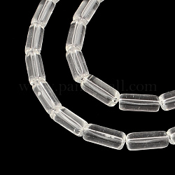 Fili di perline di vetro trasparente, tubo, chiaro, 15x6mm, Foro: 1 mm, circa 22pcs/filo, 12.5 pollice