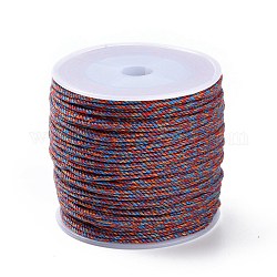 Cordón de algodón macramé, cuerda trenzada, con carrete de plástico, para colgar en la pared, artesanías, envoltorio de regalo, violeta oscuro, 1.2mm, alrededor de 49.21 yarda (45 m) / rollo
