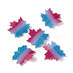 Acryl-Anhänger zum Thema Herbst, für diy ohrring dekoration, Ahornblatt, Farbig, 37x38x2 mm, Bohrung: 1.6 mm