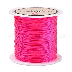 Cordino in nylon con nodo cinese da 40 metro, cavo per gioielli in nylon per la creazione di gioielli, rosa intenso, 0.6mm