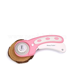Cortador de rodillo rotatorio portátil de mano, herramienta de corte artesanal de costura, Para la elaboración, de coser, Acolchado, patchwork, rosa, 16.5x6.25 cm