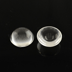 Прозрачный полукруглый стеклянные кабошоны, прозрачные, 20x8.5~10 мм