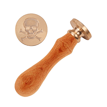 Retro Wachssiegel Holzstempel PH-TOOL-WH0070-05