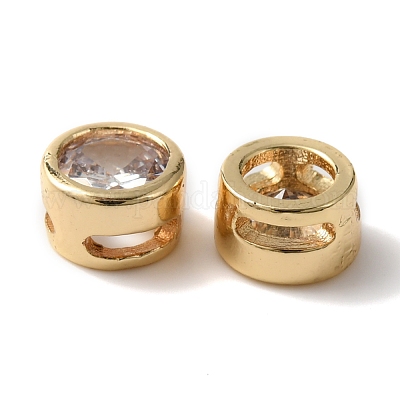 Реечное покрытие латунь микро паве кубический цирконий слайд подвески KK-C020-13LG-1